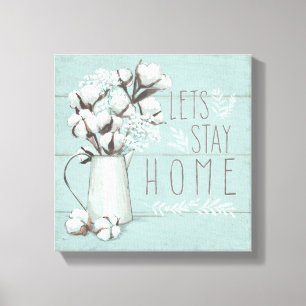 Blessed IV Mint   Lets Stay Home Canvas Print