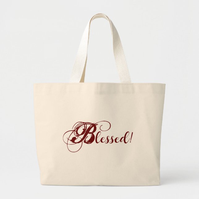 Blessed! Jumbo Tote (Red) (Front)