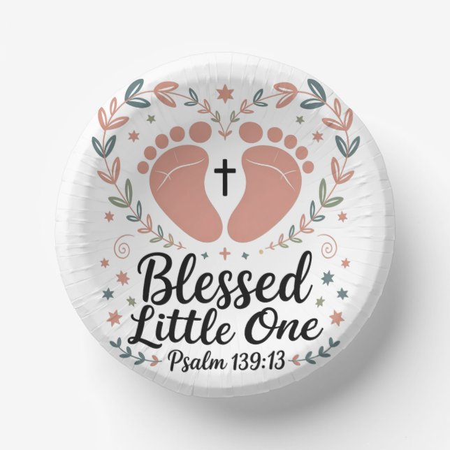 Blessed Little One Paper Plate (Front)