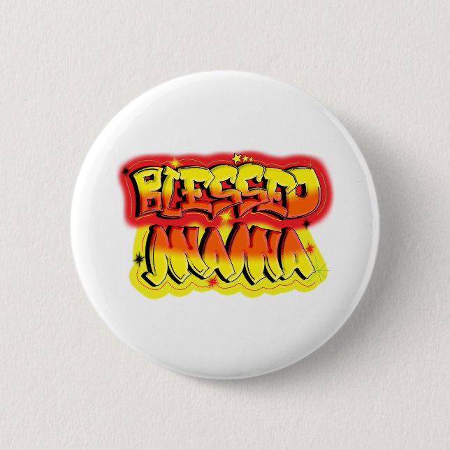 Blessed Mama 6 Cm Round Badge (Front)