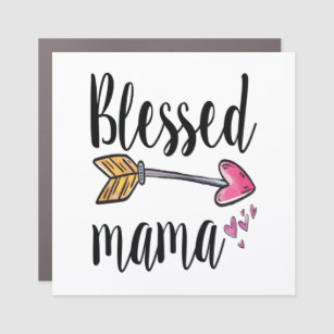 Blessed Mama Car Magnet