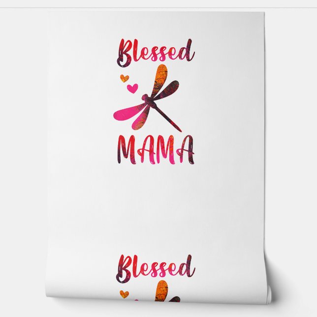 Blessed mama Dragonfly mum, Dragonfly woman T-Shir Wallpaper (Unrolling)