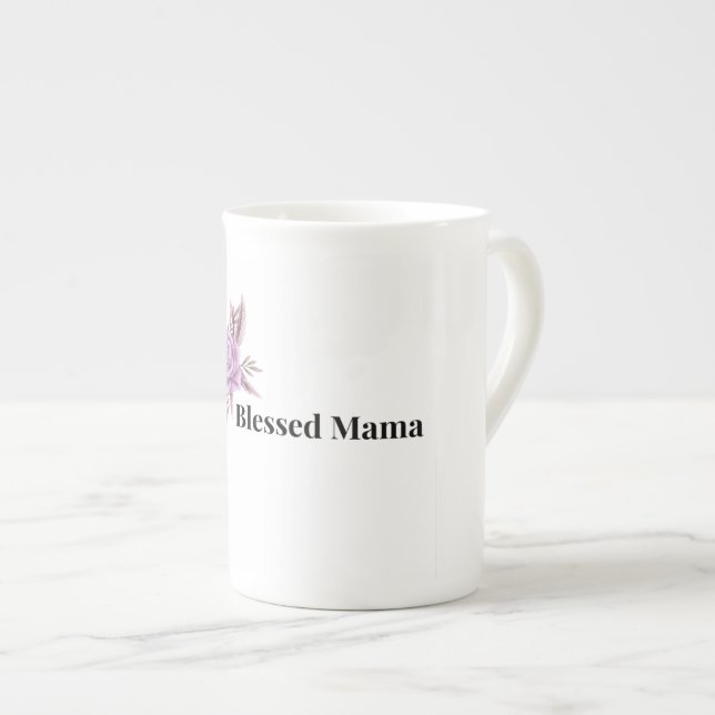 Blessed Mama Floral Coffee Mug (Front Right)