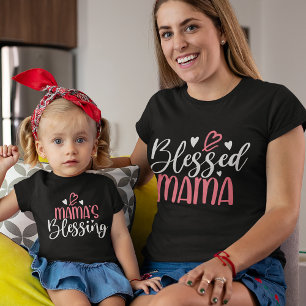 Blessed Mama Matching Parent & Kid Mum T-Shirt