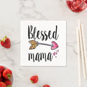 Blessed Mama Mother's Day Napkin