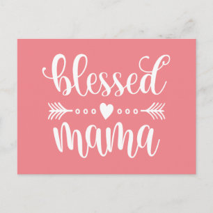 Blessed Mama Mother's Day Quote   Postcard