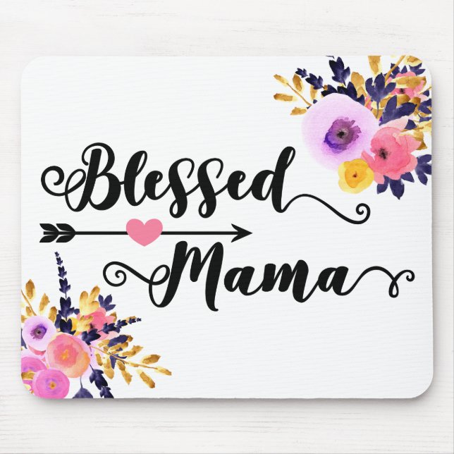 Blessed Mama Mouse Mat (Front)