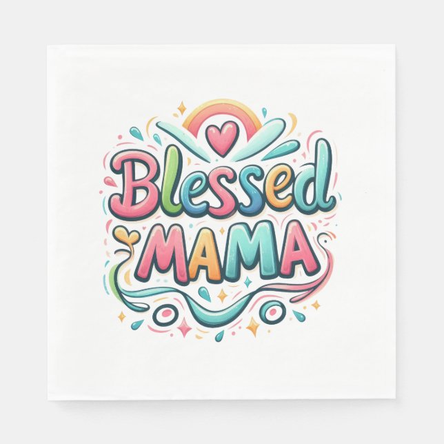 Blessed Mama Napkin (Front)