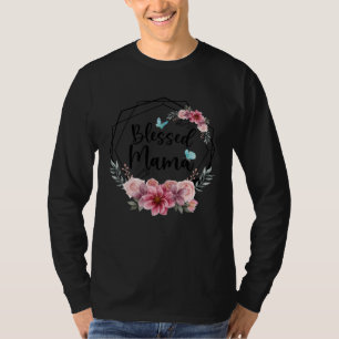 Blessed Mama with Floral Mother s Day 2023 T-Shirt