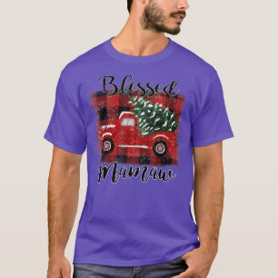 Blessed Mamaw Red Truck Vintage Christmas Tree T-Shirt