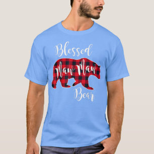 Blessed Maw Maw Bear Buffalo Check Plaid Pattern M T-Shirt