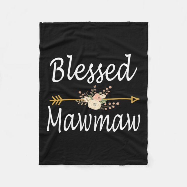 Blessed mawmawmothers day gifts  fleece blanket (Front)