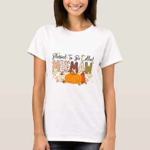 Blessed Meemaw Pumpkin Fall Autumn Thanksgiving Mo T-Shirt