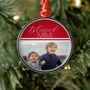 Blessed MIMI custom photo Metal Tree Decoration