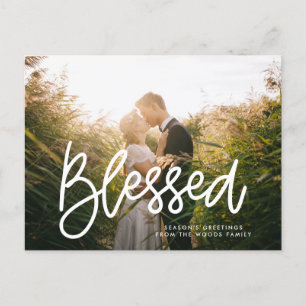 Blessed Modern photo holiday Postcard