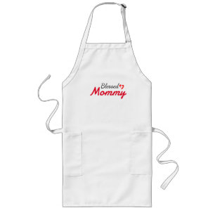 Blessed mom mama mother mommy, personalize  long apron