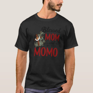 Blessed Momo  For Women Flower Decor Momo T-Shirt