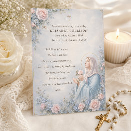 Blessed Mother Catholic Funeral Prayer Memorial