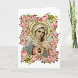 Blessed Mother Greeting Card w/prayer