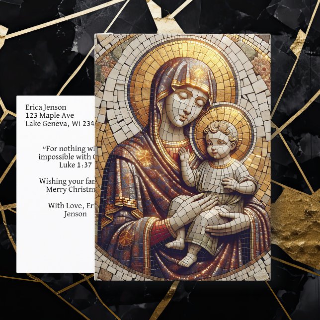 Blessed Mother Mary and Baby Jesus | Christmas Postcard (Creator Uploaded)