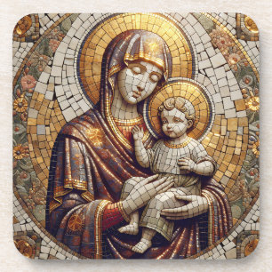 Blessed Mother Mary and Baby Jesus   Religoius Coaster