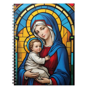 Blessed Mother Mary and Baby Jesus - Virgin Mary Notebook