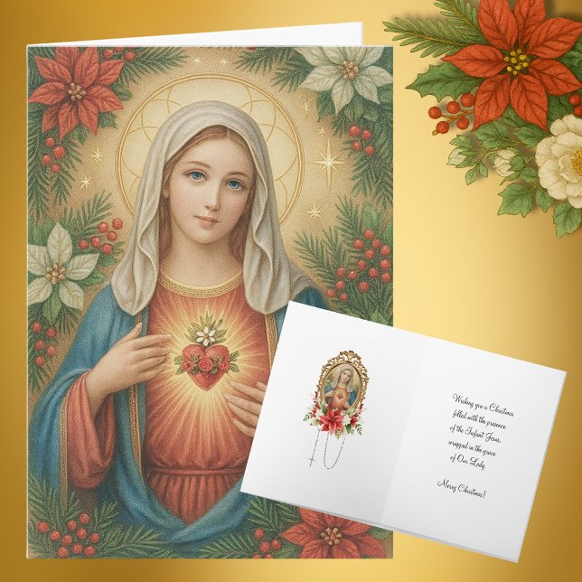 Blessed Mother Mary Catholic Christmas Religious Holiday Card (Creator Uploaded)