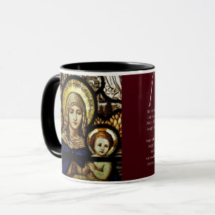 Blessed Mother, Memorare Prayer, Catholic Mug