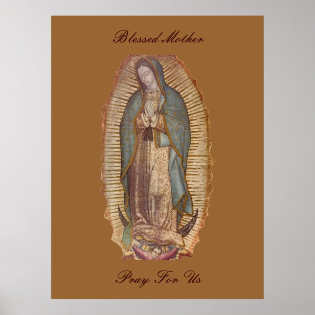 BLESSED MOTHER PRAY FOR US (EXTRA LARGE 40X53) POSTER (Front)