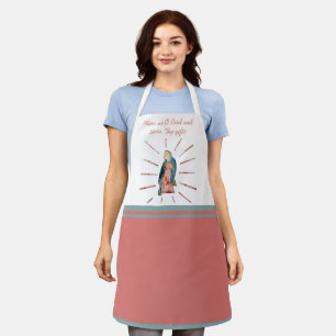 Blessed Mother Virgin Mary Catholic Meal Prayer Apron