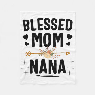 Blessed Mum And Nana Mothers Day Gifts Fleece Blanket