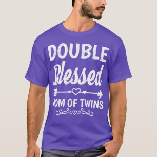 Blessed Mum Family Mothers Day Baby Twin Parents T-Shirt