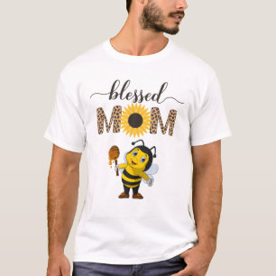 Blessed Mum Happy Spring Bumblebee Mother's Day Fu T-Shirt