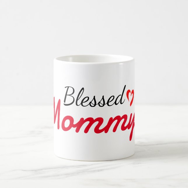 Blessed mum mama mother mummy, personalise coffee mug (Center)