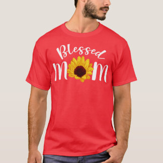 Blessed Mum Sunflower Motheris Day  T-Shirt