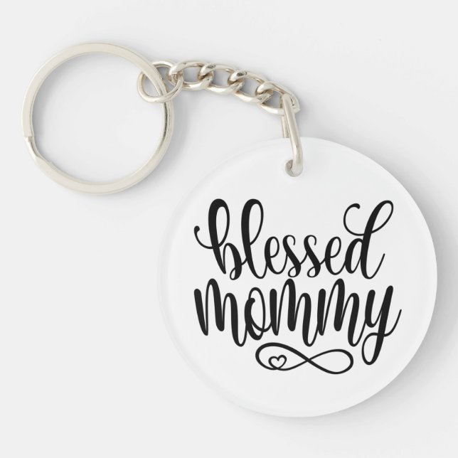Blessed Mummy Mother's Day Quote | Keychain (Front)