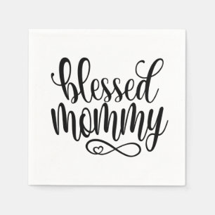Blessed Mummy Mother's Day Quote   Paper Napkin