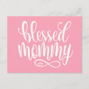 Blessed Mummy Mother's Day Quote Postcard