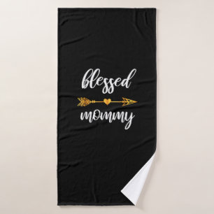 Blessed Mummy Shirt Mum Women Family Matching Than Bath Towel