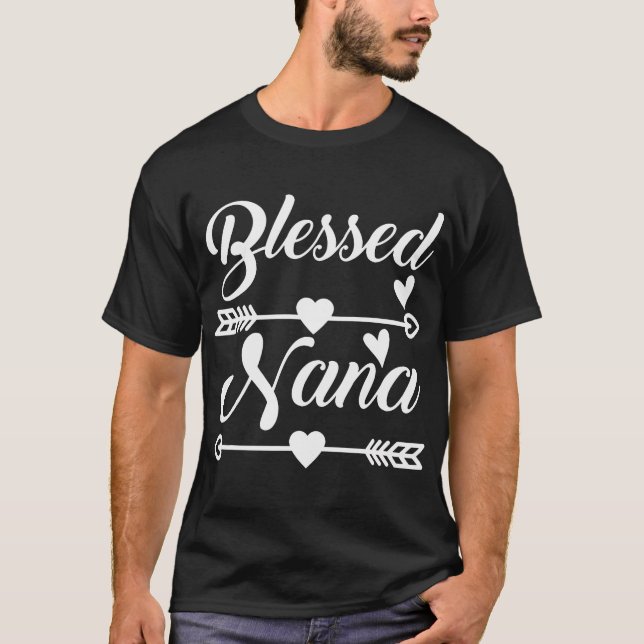 Blessed Nana Cursive  T-Shirt (Front)