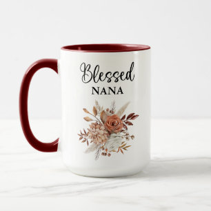 Blessed Nana   Psalm 127:3   Fall Floral  Mug