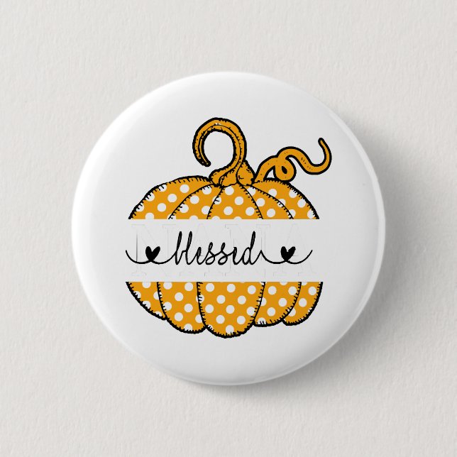 Blessed Nana Pumpkin Art Thanksgiving Halloween 6 Cm Round Badge (Front)