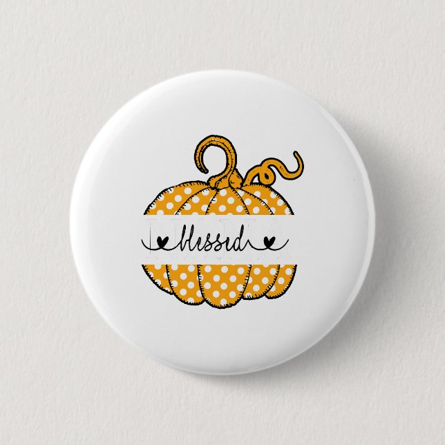 Blessed Nana Pumpkin Art Thanksgiving Halloween 6 Cm Round Badge (Front)