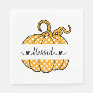 Blessed Nana Pumpkin Art Thanksgiving Halloween Napkin