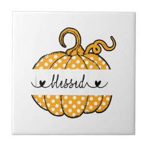 Blessed Nana Pumpkin Art Thanksgiving Halloween Tile