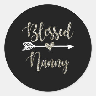 Blessed Nanny Mother’s Day 2024 Grandma Leopard Wo Classic Round Sticker