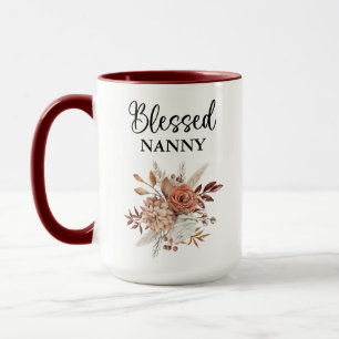 Blessed Nanny Psalm 127:3 Fall Floral Mug