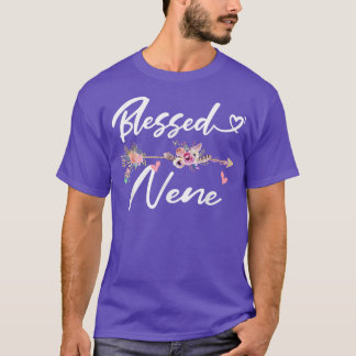 Blessed Nene  Funny Greatful Flower Family Grandma T-Shirt