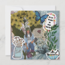 Blessed Not Stressed Flat Greeting Card