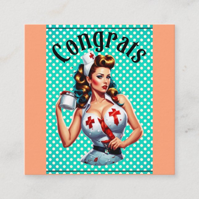 Blessed Nurse Pinup Enclosure Card (Front)